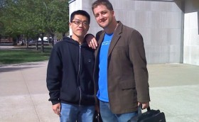 Dong-yi and Tyler, FLA Editors, at PLA 2010, Purdue University