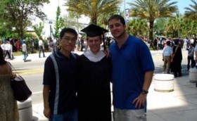 Lee Ballard’s MA Graduation at University of Florida, with Dong-yi Lin and Tyler McPeek